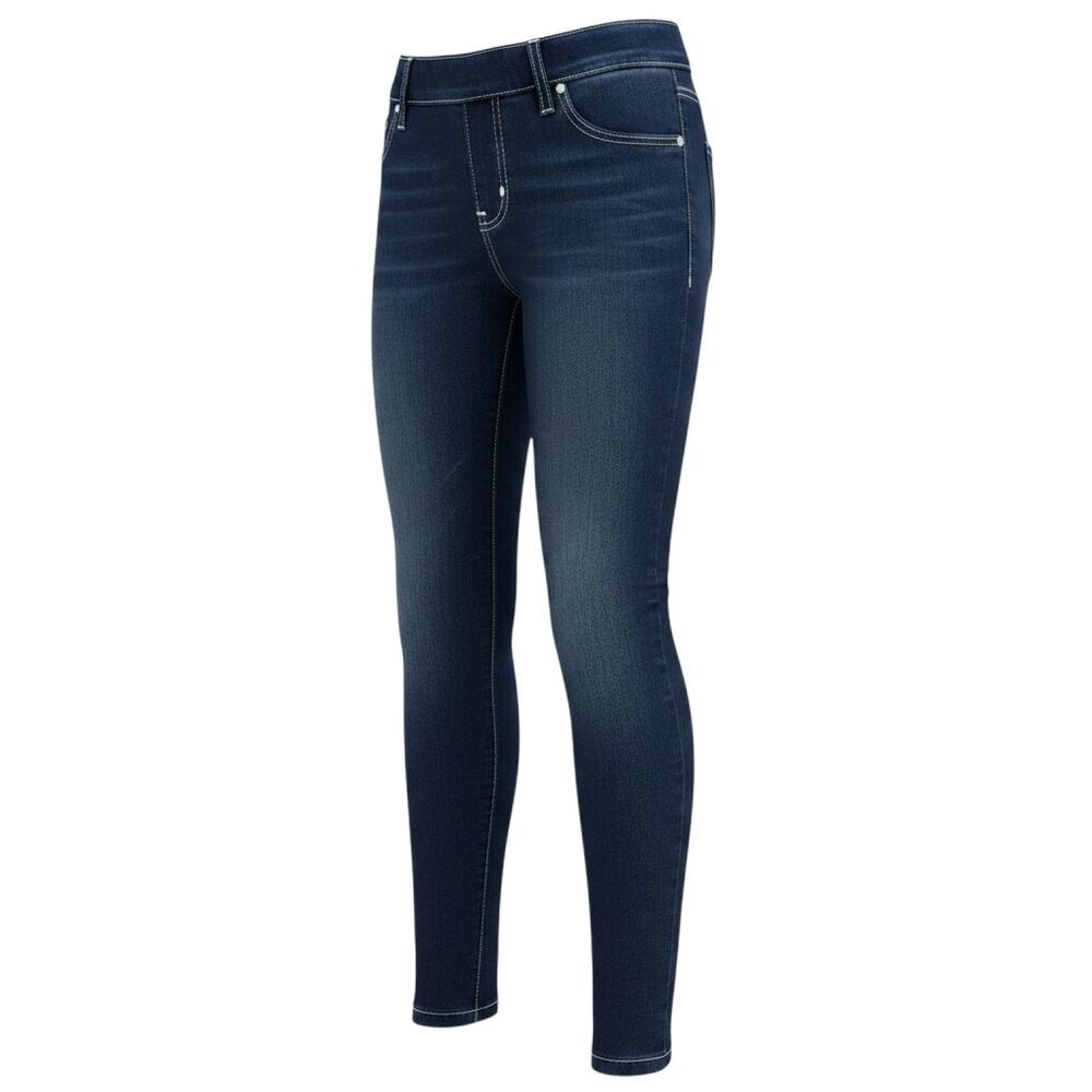 Guess Los Angeles Womens Dark Wash Pull On Skinny Jeans Blue 12